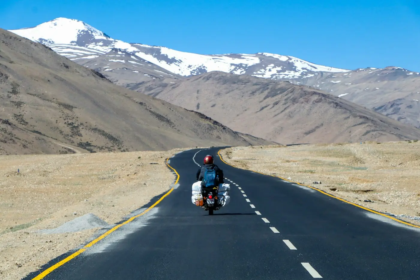 Remote mountain road, India