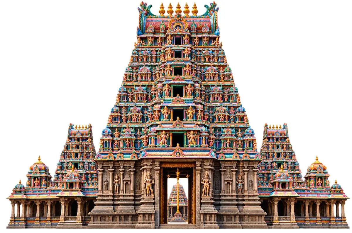 A South Indian temple gopuram