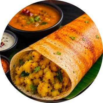 A South Indian dosa