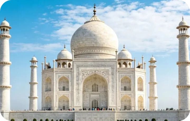Taj Mahal from the garden, Agra
