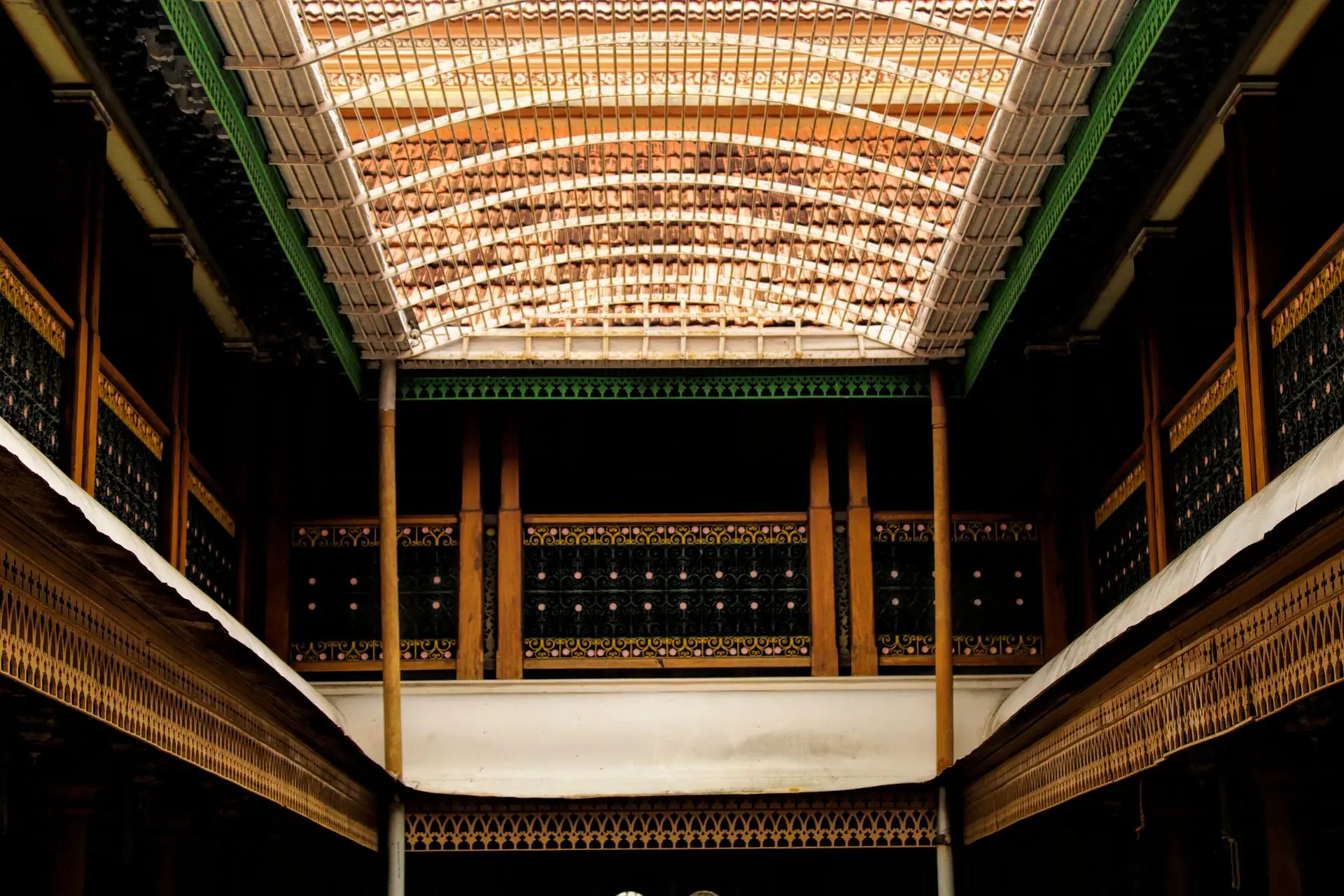 Elegant interior of Athangudi Palace showcasing traditional design and intricate tilework