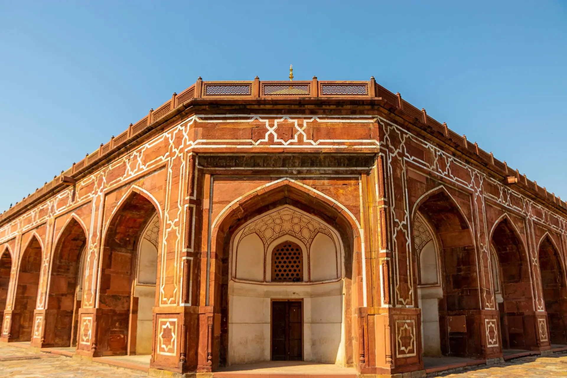 Explore the intricate design of Humayun's Tomb in New Delhi, a UNESCO World Heritage Site