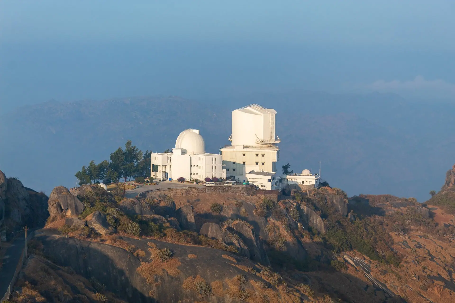 Scenic view of a space observatory located on Mount Abu, Rajasthan, India