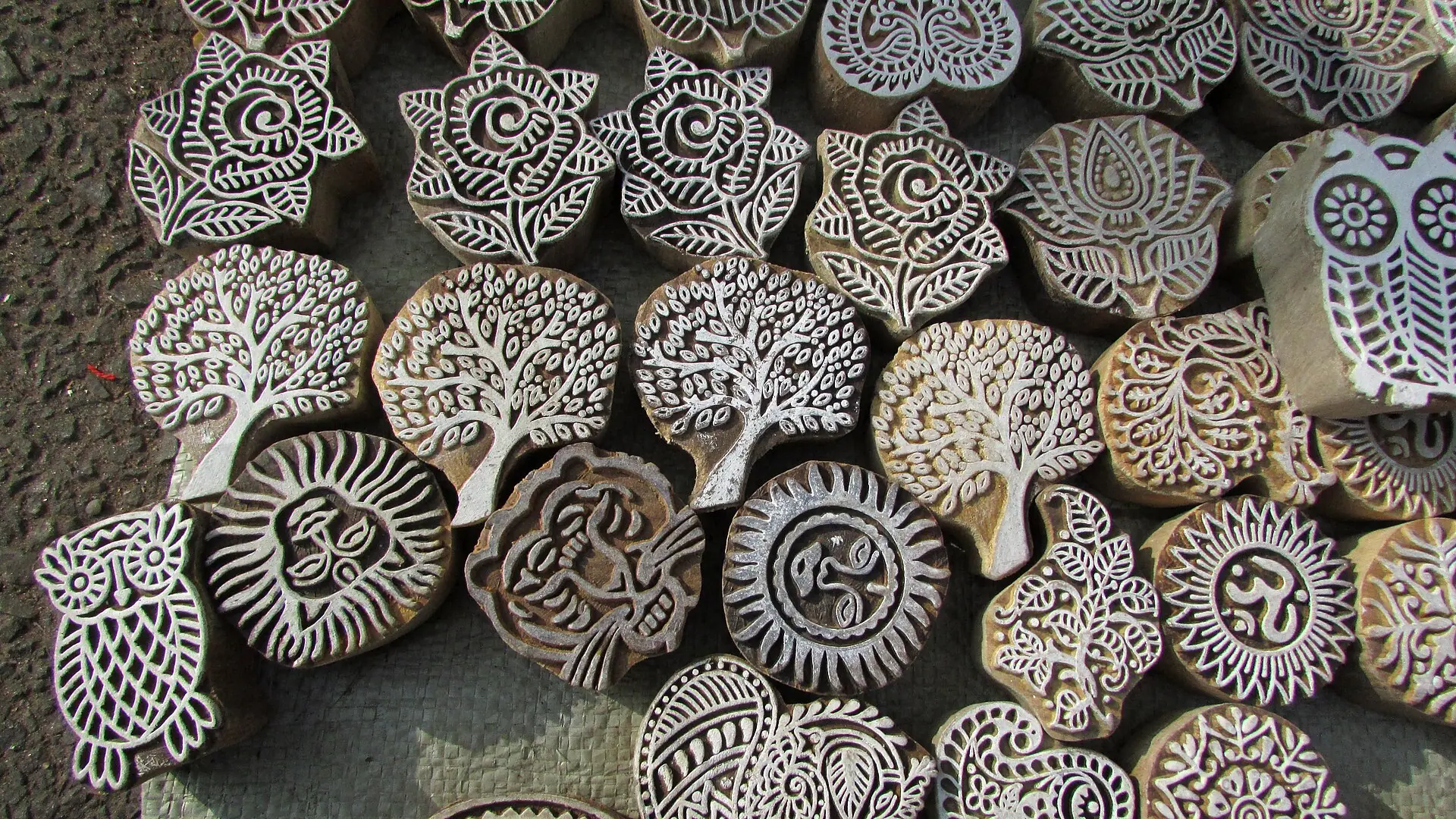 Blocks used for the block printing of clothes,rajasthani print,Jaipur